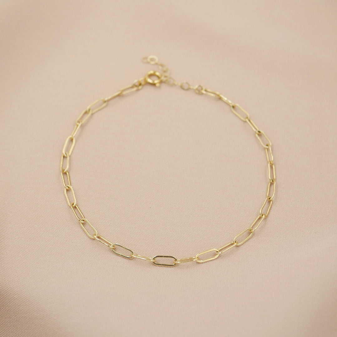 Mini Paperclip Chain Anklet