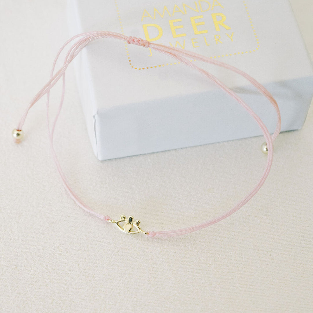 Pink String Evil Eye Bracelet