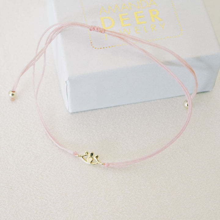 Pink String Evil Eye Bracelet