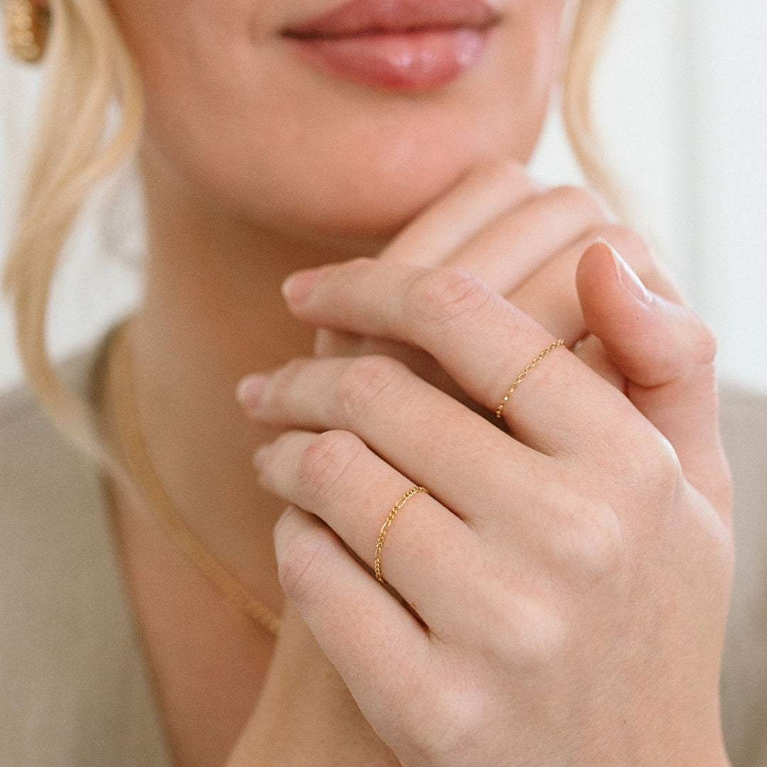 Solid Gold Chain Ring