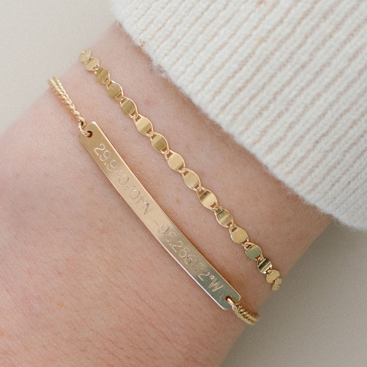 Coordinates Bar Bracelet