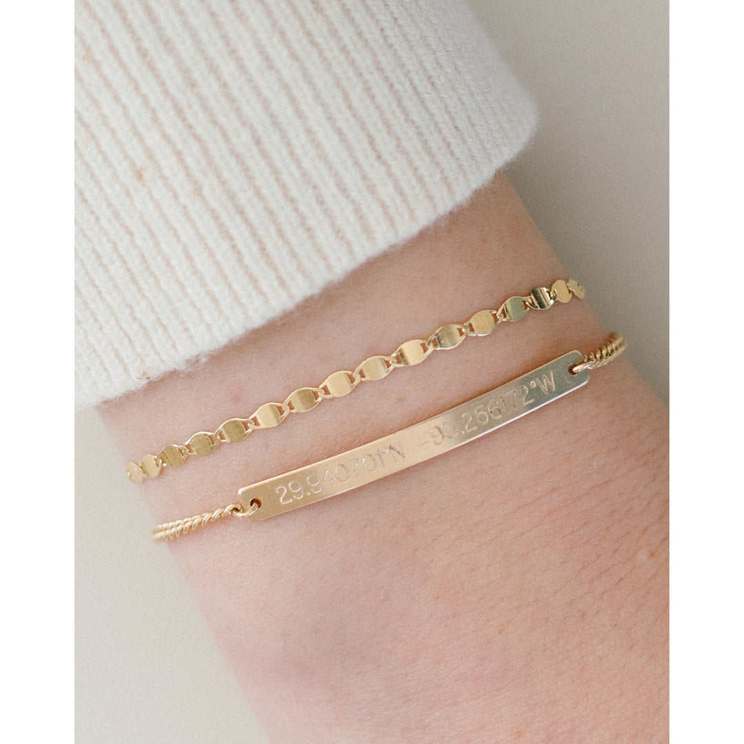 Coordinates Bar Bracelet