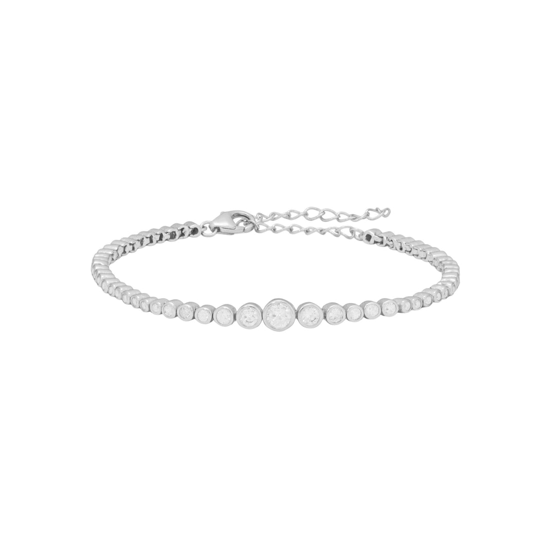 Graduated Bezel Tennis Bracelet