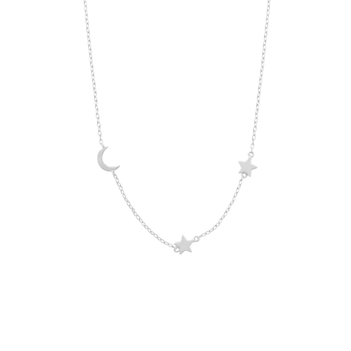 Moon and Star Necklace
