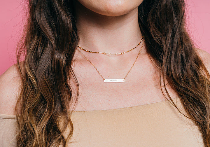 Initial Bar Necklace