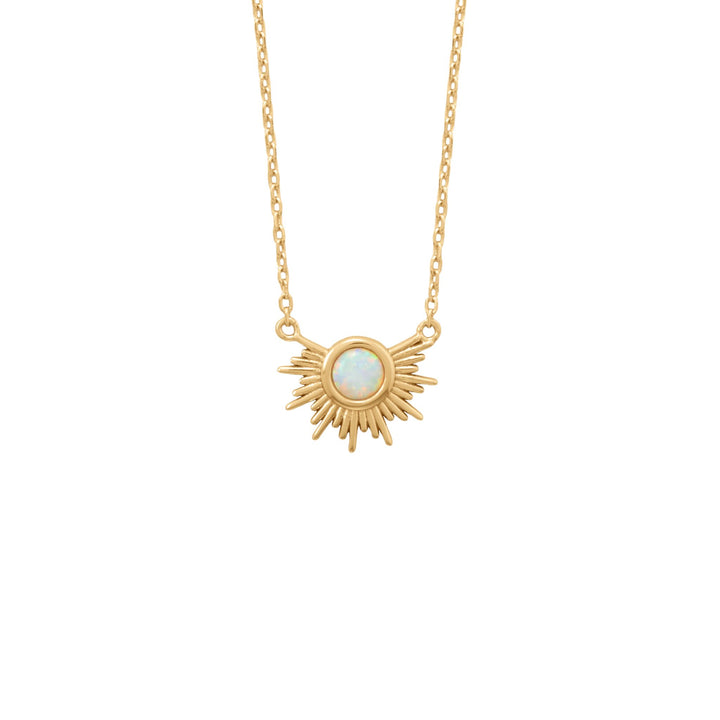 Opal Sunburst Necklace