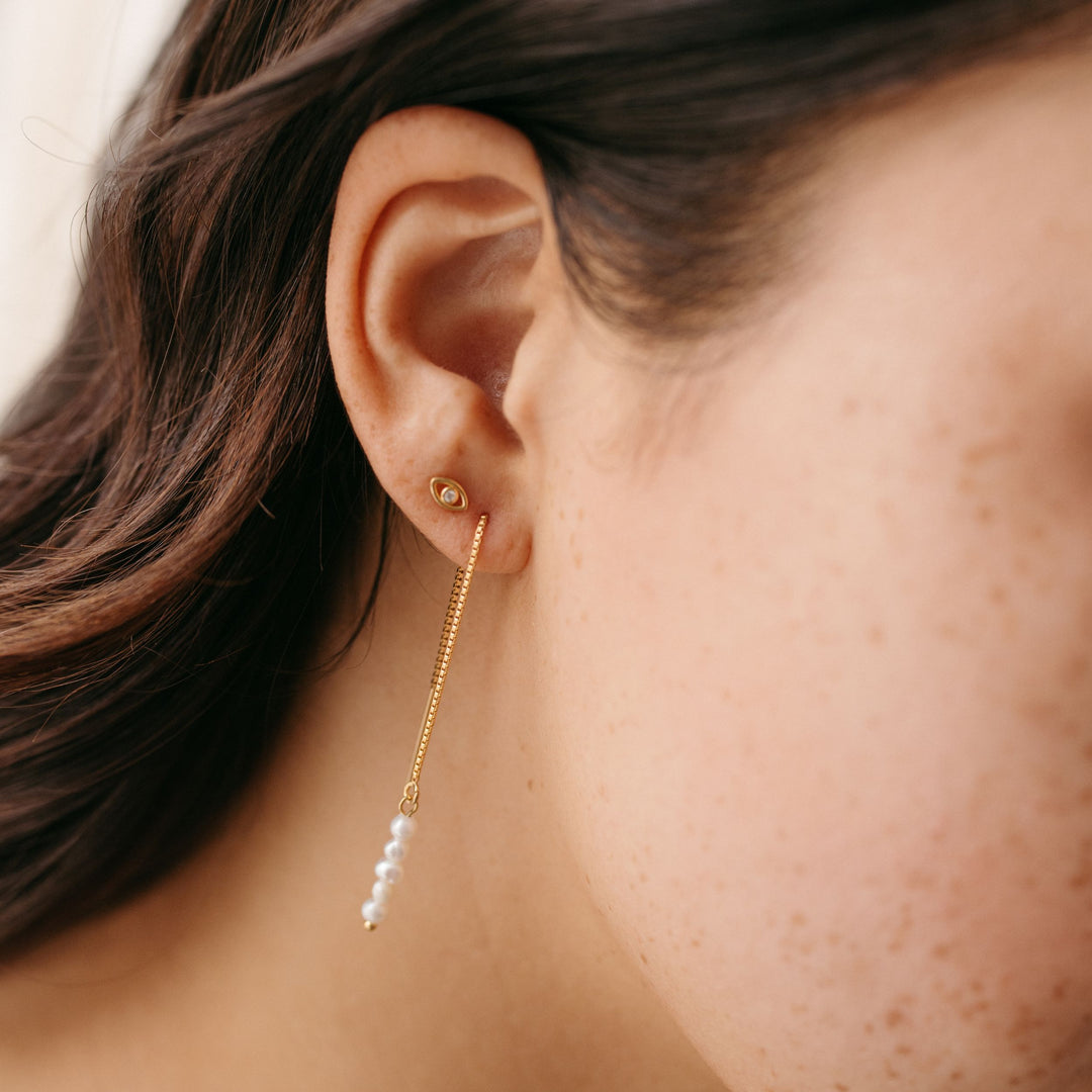 Pearl Threader Earrings