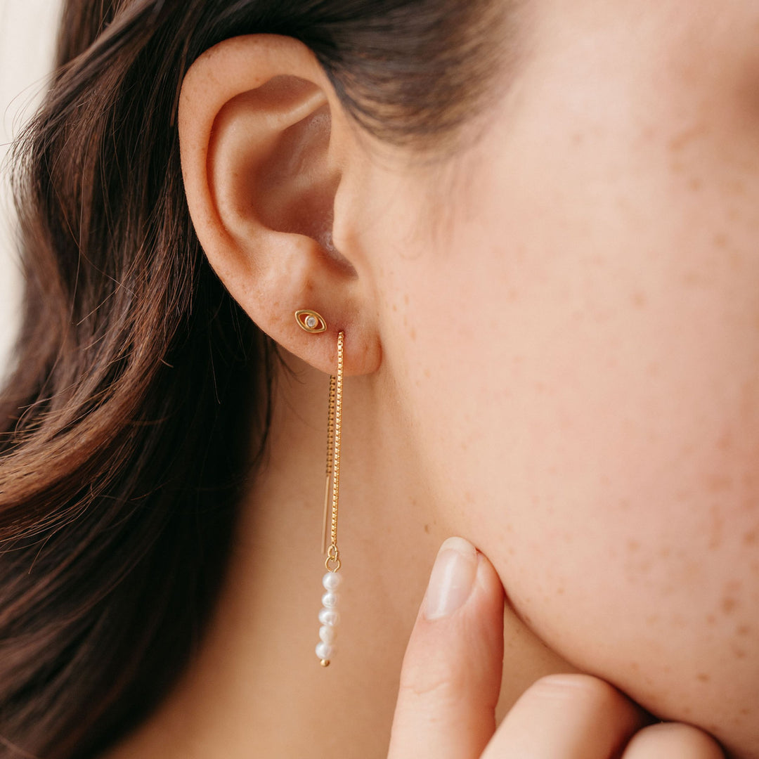 Pearl Threader Earrings