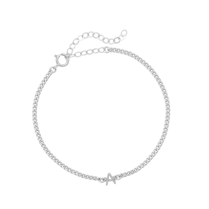 Dainty Sideways Initial Bracelet