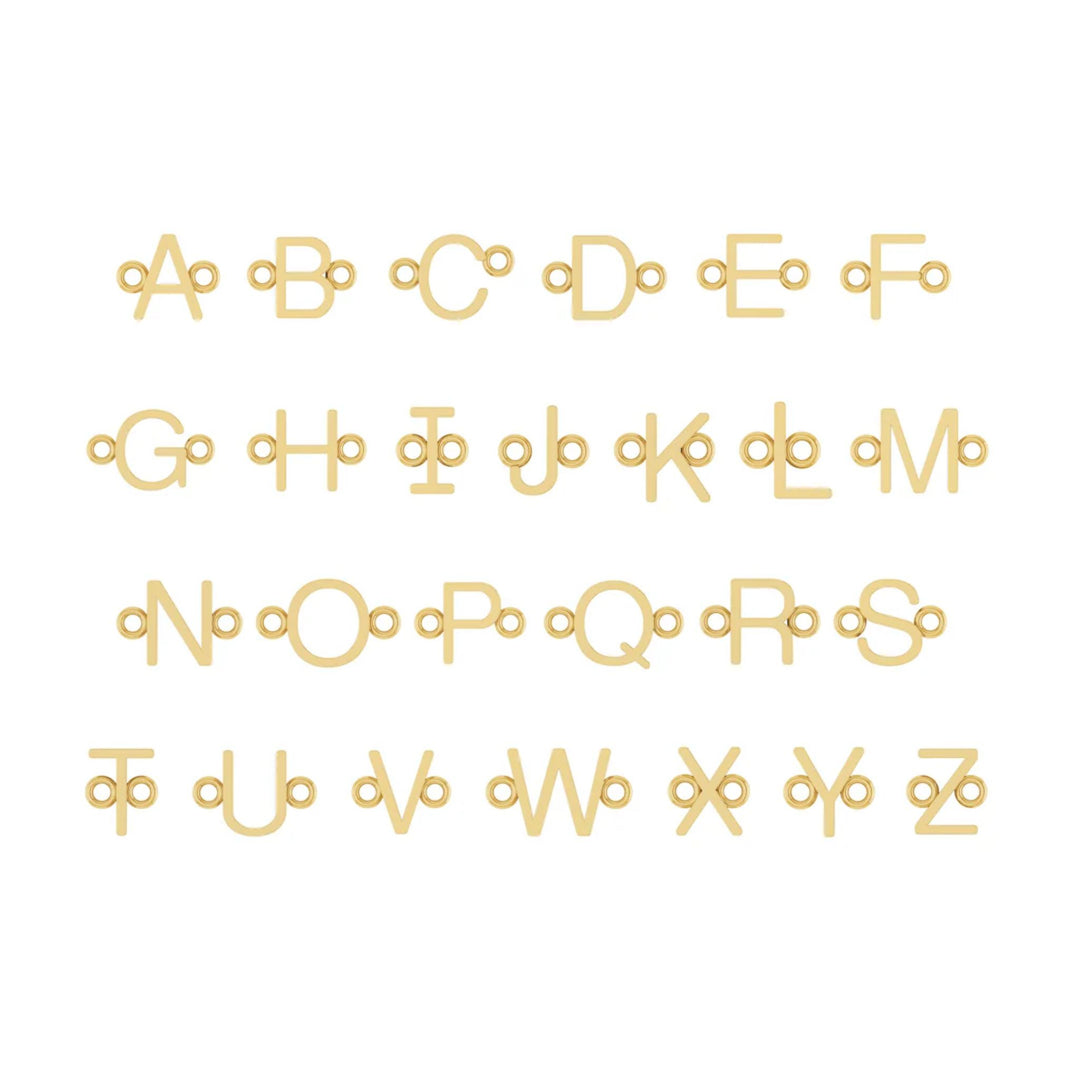 Dainty Sideways Initial Bracelet