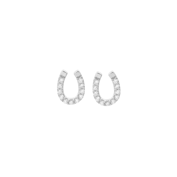 Mini CZ Horseshoe Studs