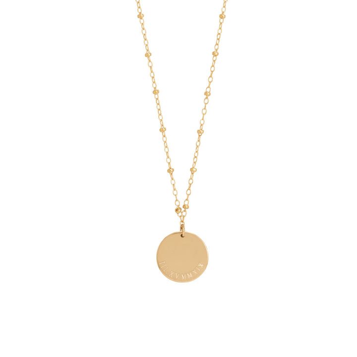 Claire Date Disc Necklace