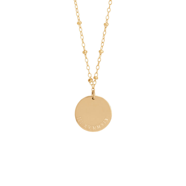Claire Date Disc Necklace