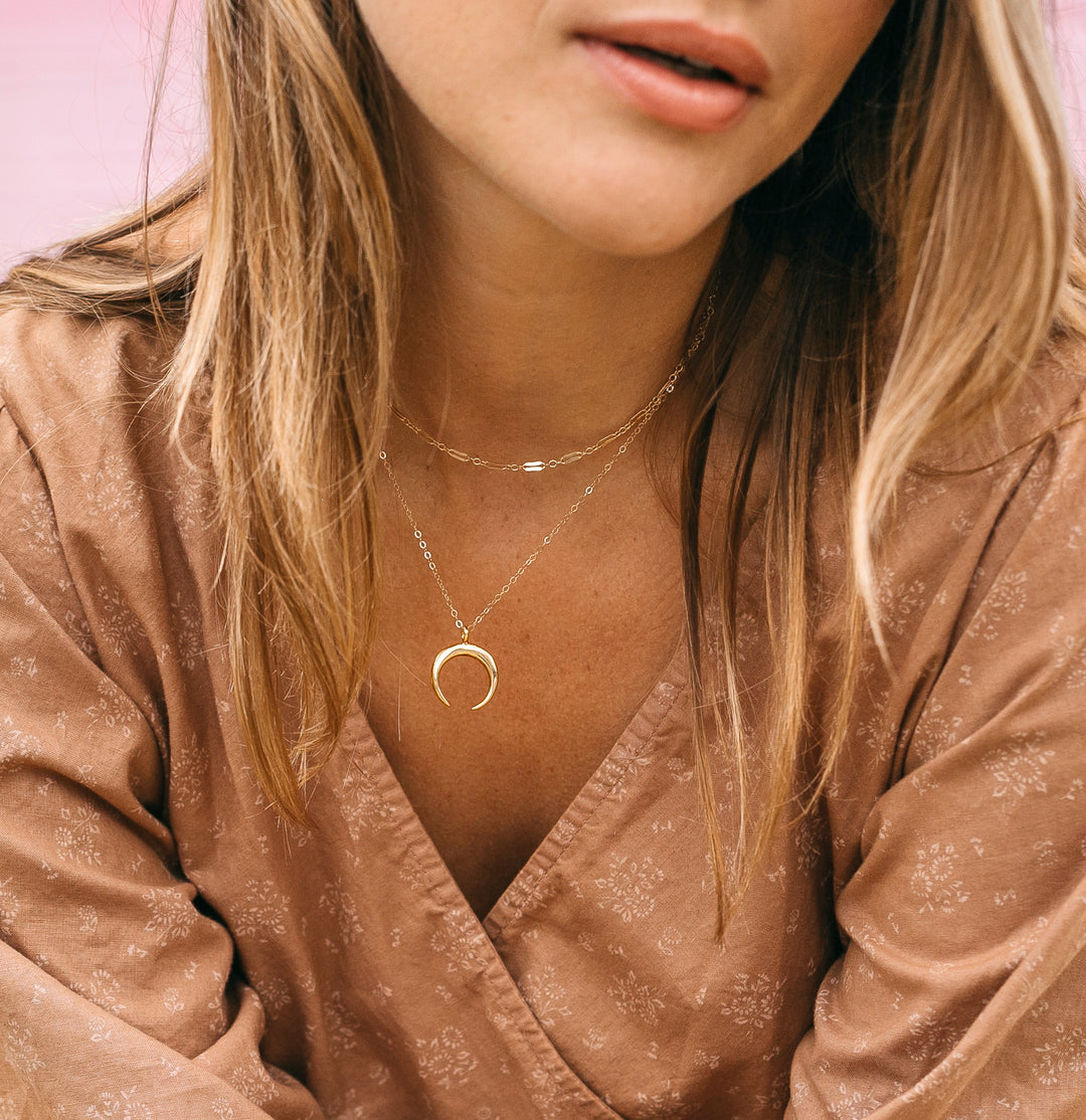 Double Horn Necklace