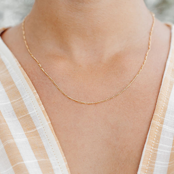 Small Figaro Chain Necklace