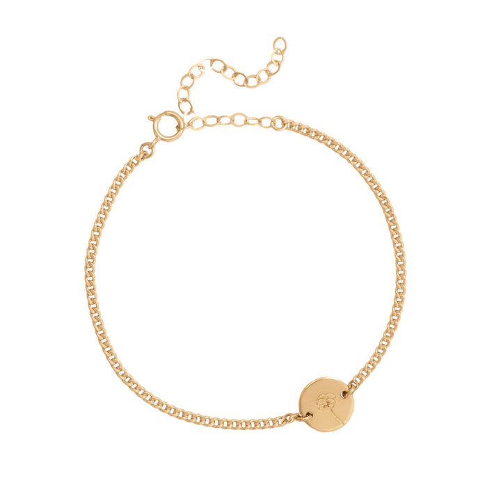 Birthflower Disc Bracelet