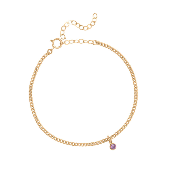 Mini Gold Birthstone Charm Bracelet