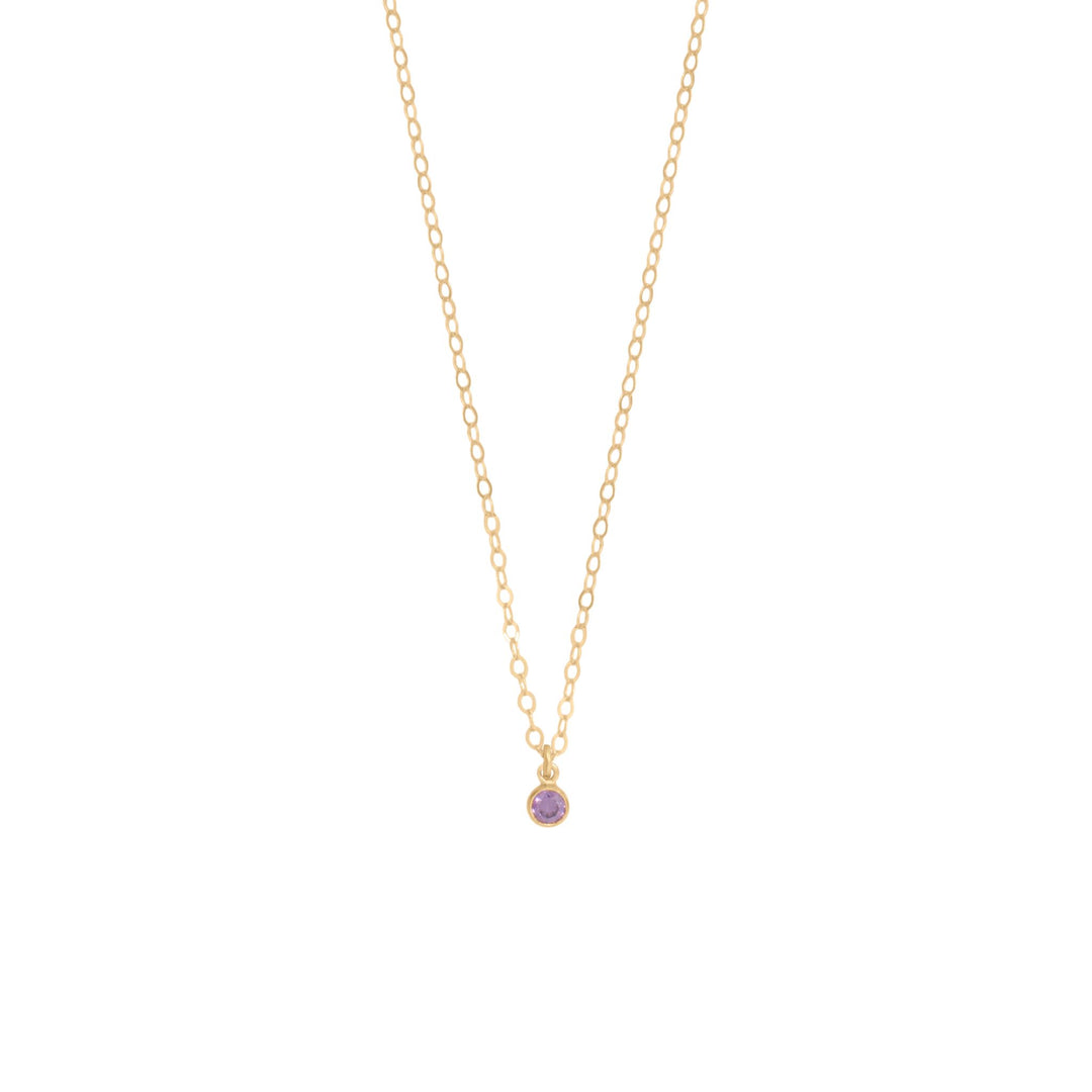 Mini Gold Birthstone Charm Necklace