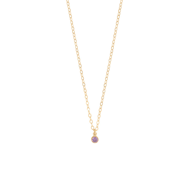 Mini Gold Birthstone Charm Necklace