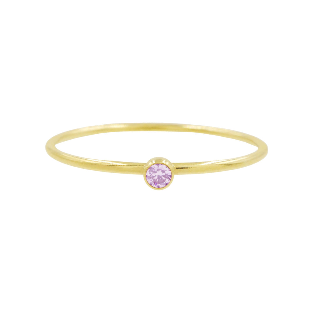 Gold Birthstone Stacking Ring
