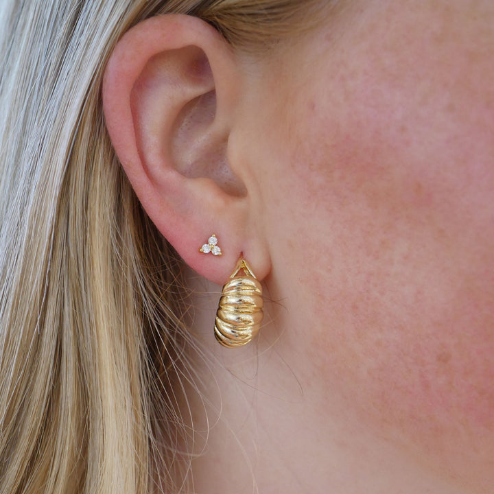 Large Croissant Hoops