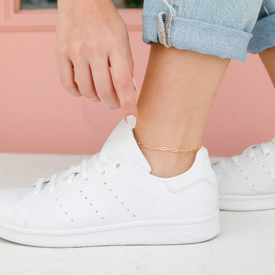 Mini Paperclip Chain Anklet