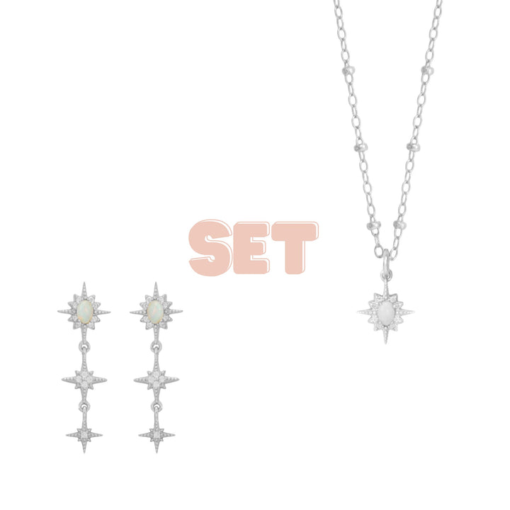 Northstar Opal Necklace and Earring Set