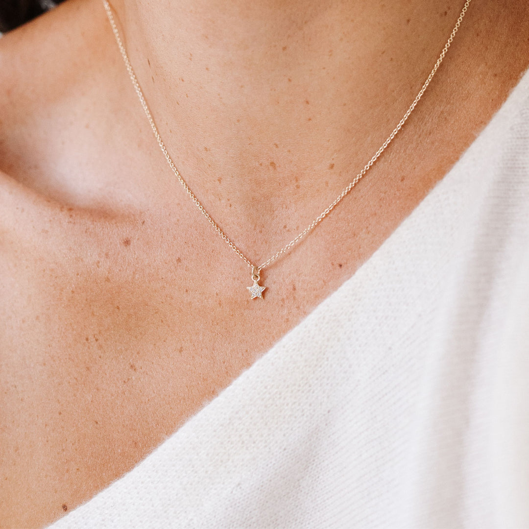 Diamond Pave Star Necklace