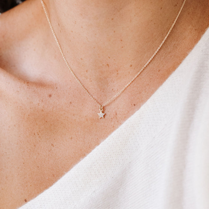 Diamond Pave Star Necklace