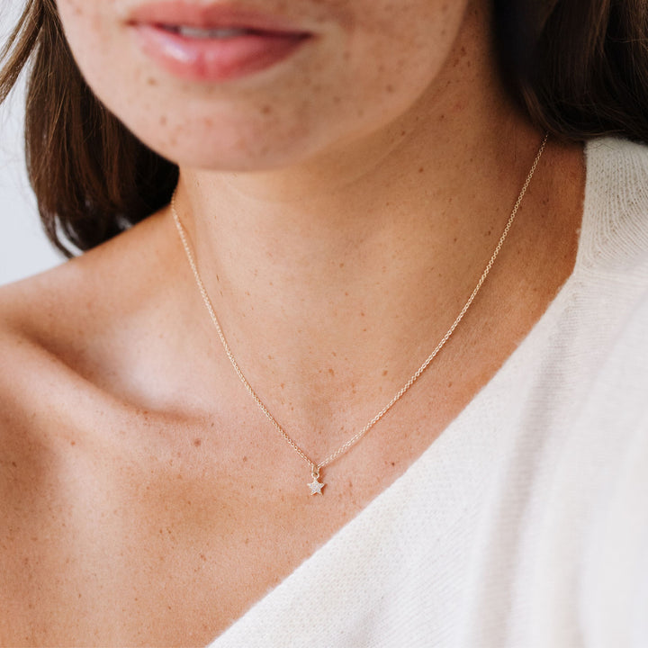 Diamond Pave Star Necklace