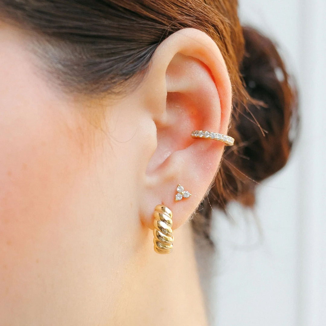 Croissant Sparkle Earring Set