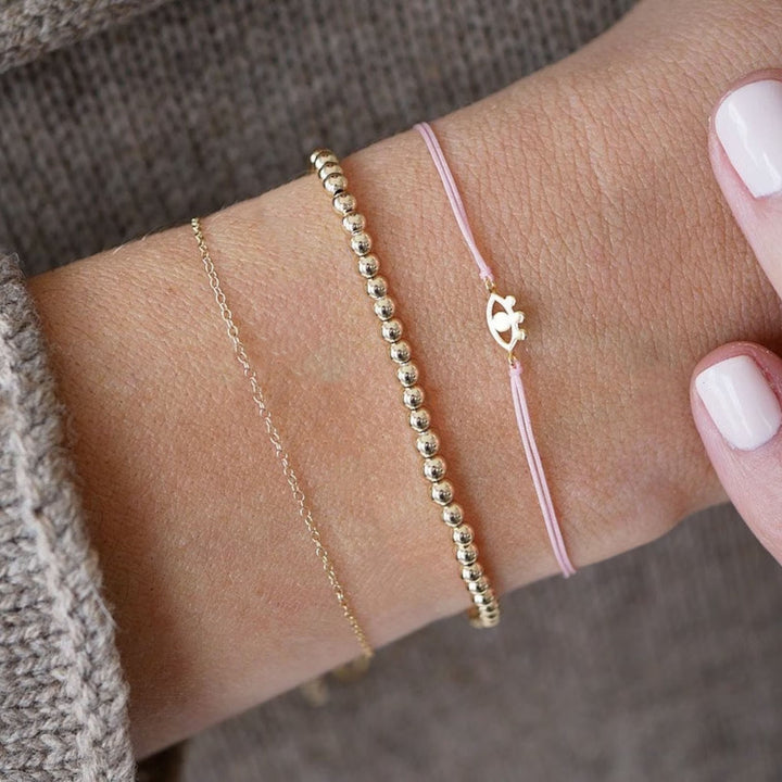 Pink String Evil Eye Bracelet