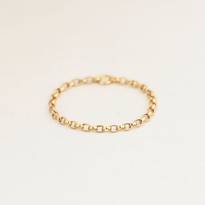 Solid Gold Chain Ring