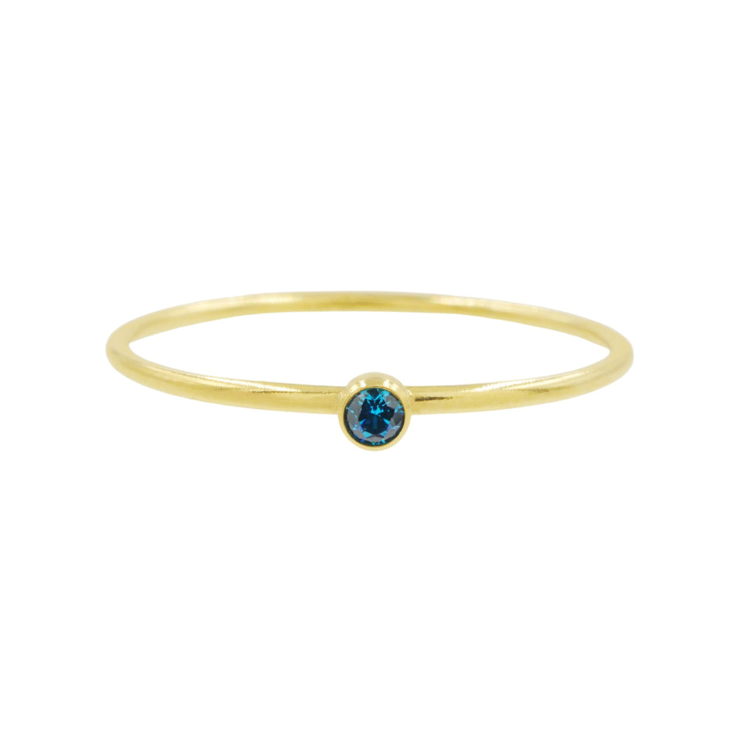 Gold Birthstone Stacking Ring