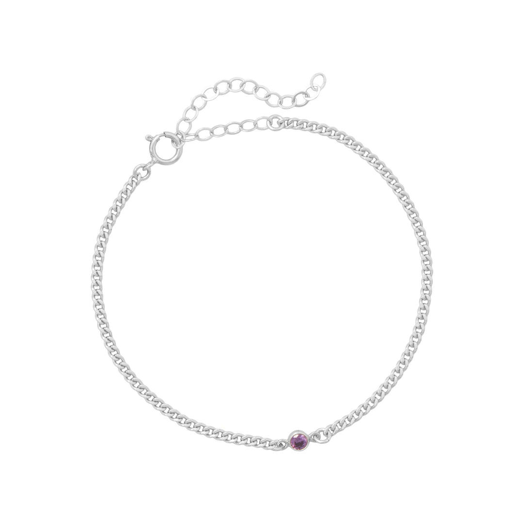 Dainty Sideways Birthstone Bracelet