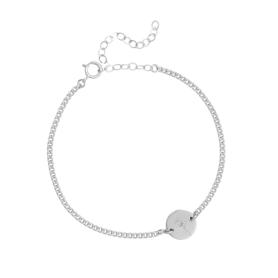 Birthflower Disc Bracelet