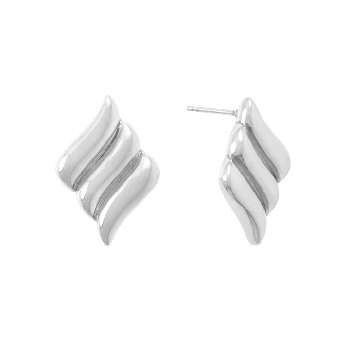 Vintage Wave Stud Earrings