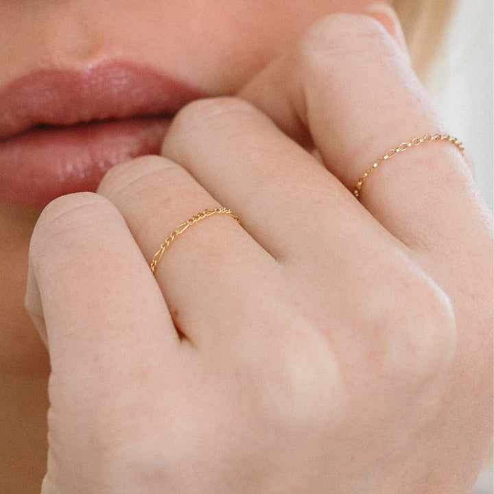 Solid Gold Chain Ring