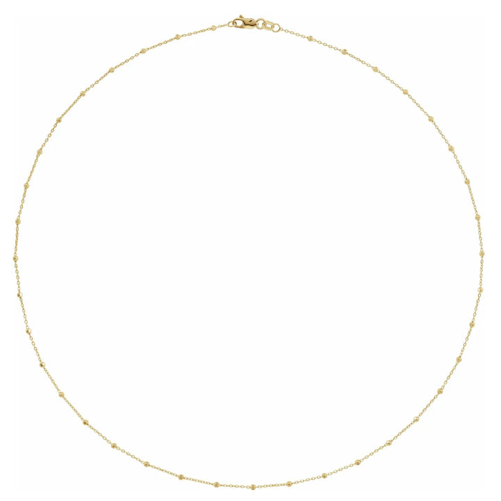 Solid Gold Satellite Necklace