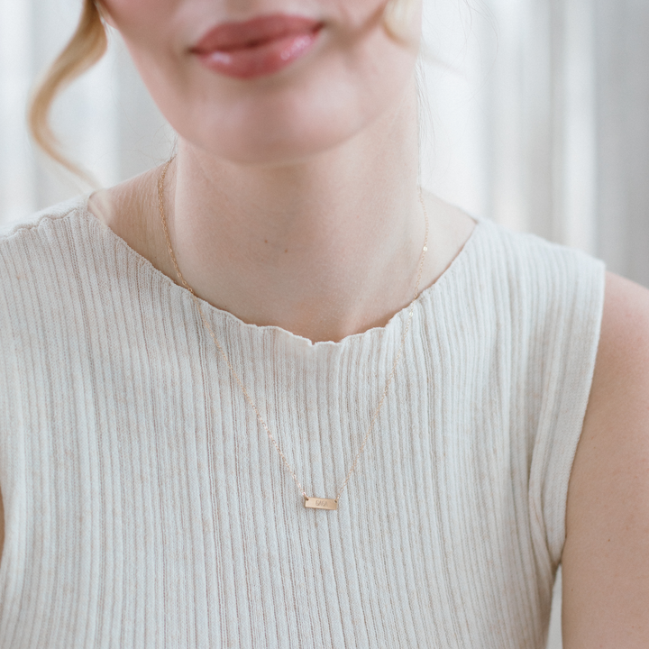 Tiny Bar Necklace