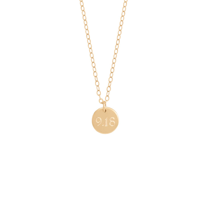 Poppy Date Disc Necklace