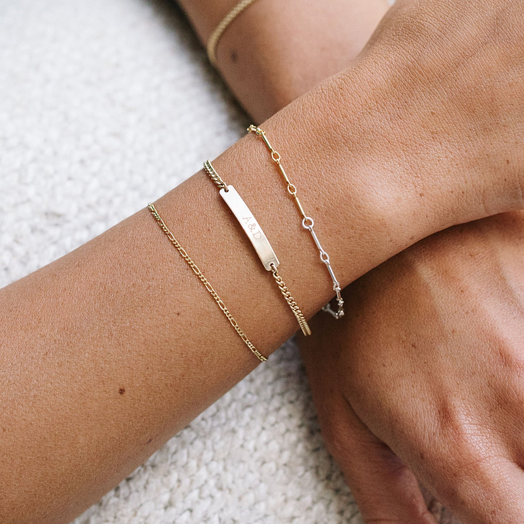 permanent bracelet id bars